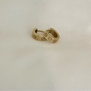 14kt Gold Tiny Huggie Hoops